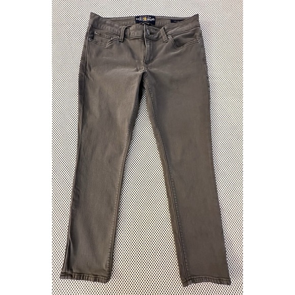 Lucky Brand Jeans Lolita Crop 28 Women Sz 6 Low Rise Y2K Stretch Straight Leg - Picture 4 of 10
